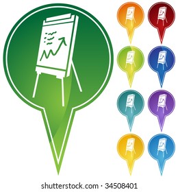 easel stand icon pin