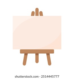 Easel stand for painting isolated on white background. Art supply for drawing. Artist equipment icon. Vector illustration