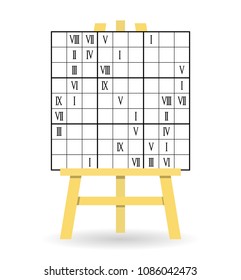 Easel sudoku game, Roman numerals