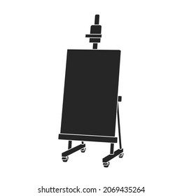 Easel vector black icon. Vector illustration easel on white background. Isolated black illustration icon of canvas on stand .
