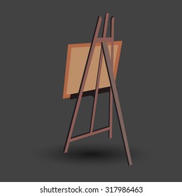 easel vector canvas artist art board wood