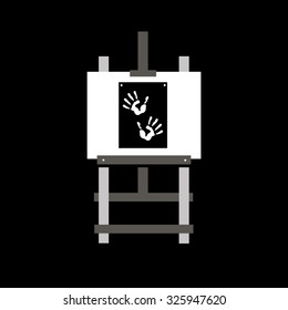 easel vector canvas artist art board wood