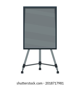 Icono de dibujo animado vector de caballete. Ilustración vectorial sobre fondo blanco. Icono de ilustración de caricatura aislada de lienzo en stand .