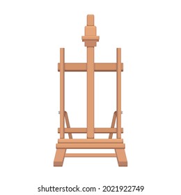 Icono de dibujo animado vector de caballete. Ilustración vectorial sobre fondo blanco. Icono de ilustración de caricatura aislada de lienzo en stand .