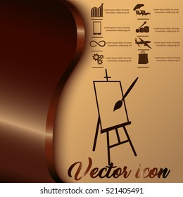 Easel vector icon