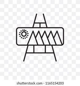 Easel vector icon isolated on transparent background, Easel logo concept