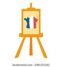 easel white sheet draw artist flag france