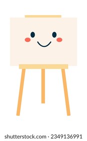 Easel With Wooden Supply Character Vector Illustration