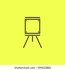 Easels icon flat. Black pictogram on white background. Vector illustration symbol and bonus button