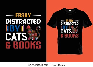 Easily Distracted By Cats And Book