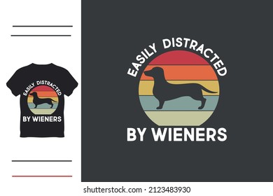 Easily distracted by wieners t shirt