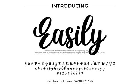 Easily - Elegant Script Font for Smooth Handwritten Design and Creative Typography