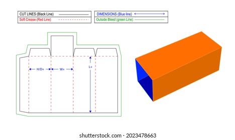 Cajas de regalo de cajón de cajón fácilmente plegables, plantilla de línea y archivo vectorial 3D