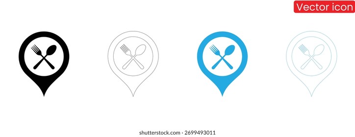 ¡Localice fácilmente restaurantes con este versátil conjunto de iconos de marcadores de mapas! Ideal para Sitios web, App y guías de viaje, por lo que es fácil encontrar la comida perfecta.
