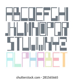 Easily modifiable geometric font