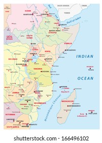 east africa map