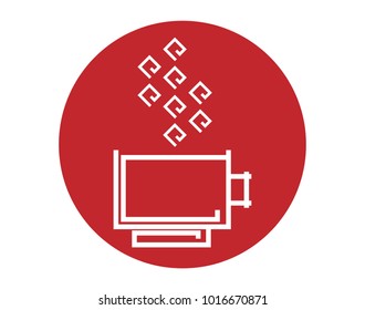 East Asia Square Vector Design of Hot Coffee cup icon