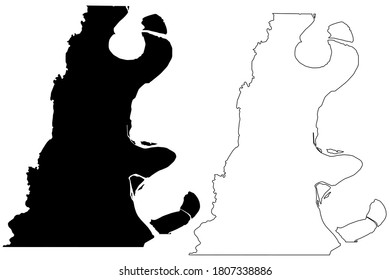 East Carroll County, Louisiana (U.S. county, United States of America, USA, U.S., US) map vector illustration, scribble sketch East Carroll Parish map
