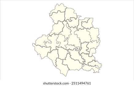 East champaran District map em branco, East champaran District, Bihar State, República da Índia, Governo de Bihar, Território indiano, Índia Oriental, política, aldeia, turismo