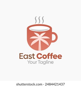 East Coffee Logo Vector Template Design. Good for Business, Start up, Agency, and Organization