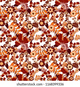 East culture, indian heritage, arabesque, persian motif. Seamless arabic geometric pattern. Traditional muslim background in brown, beige and red colors.