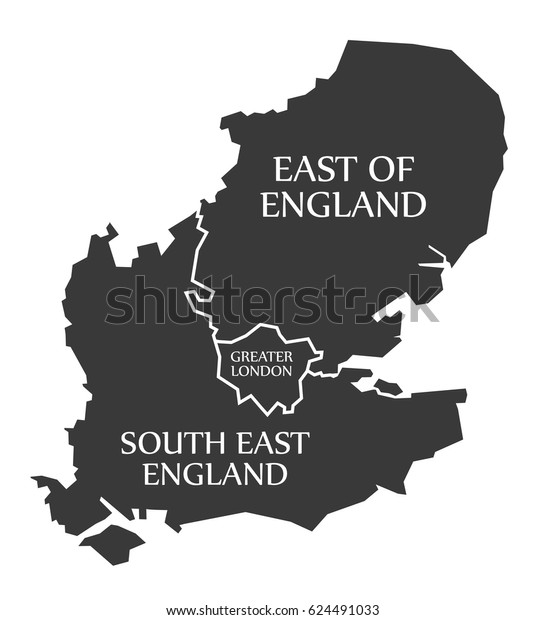 East England Greater London South East Stock Vector (Royalty Free ...