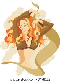 east girl with a shawl