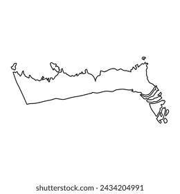 East Grand Bahama map, administrative division of Bahamas. Vector illustration.
