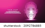 east java, Indonesia- december 2021:  barack obama vector sketch illustration,  barack obama digital concept, particle style design. light weight connection structure, Vector illustration