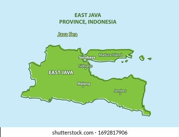 East Java Map Images Stock Photos Vectors Shutterstock