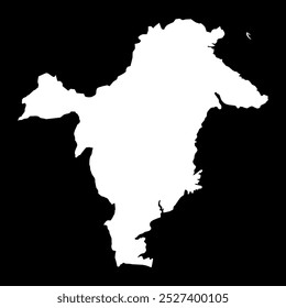 East Kalimantan province map, administrative division of Indonesia. Vector illustration.