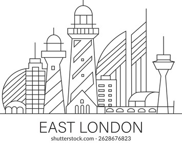 East London City Line Desenhar Minimalista Simples