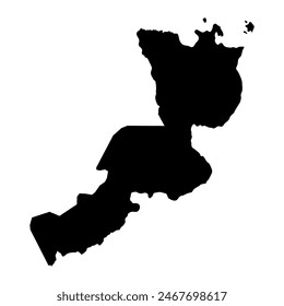 Neue Provinzkarte von Ost-Britannien, administrative Division von Papua-Neu-Guinea. Vektorillustration.