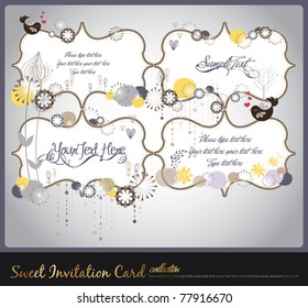 east plant background with lovely bird (label,card,sticker,invitation card, wrapping paper or wall paper)