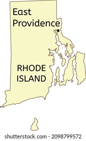 East Providence City Location On Rhode Island State Map