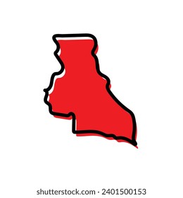 East region of the Cameroon vector map illustration.