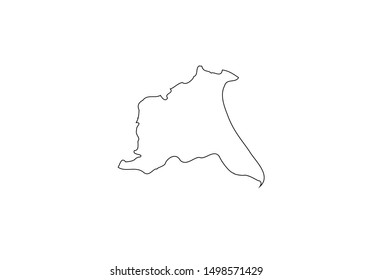 East Riding of Yorkshire outline map region England area county Britain