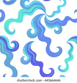 east sea curls pattern seamless vector