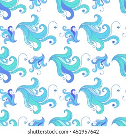 east sea curls pattern seamless vector