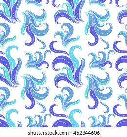 east sea curls pattern seamless vector