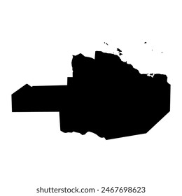 East Sepik Province map, administrative division of Papua New Guinea. Vector illustration.