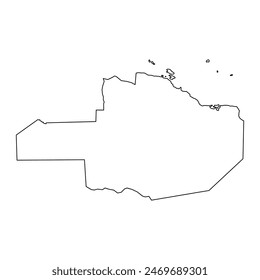 East Sepik Province map, administrative division of Papua New Guinea. Vector illustration.