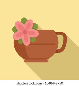East tea ceremony icon. Flat illustration of east tea ceremony vector icon for web design