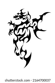 east theme chinese reptile dragon abstract celtic tattoo sticker