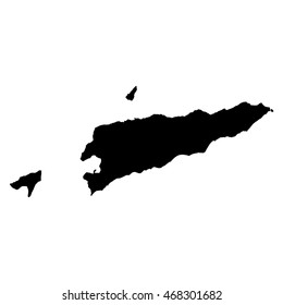 East Timor black map on white background vector