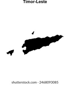 East Timor blank outline map design