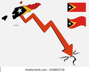 East Timor economic crisis Vector illustration eps 10
