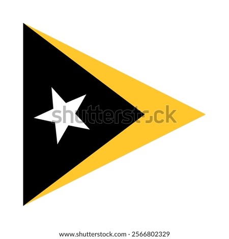 East Timor element flag national material design