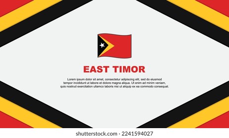 East Timor Flag Abstract Background Design Template. East Timor Independence Day Banner Cartoon Vector Illustration. East Timor Template