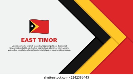 East Timor Flag Abstract Background Design Template. East Timor Independence Day Banner Cartoon Vector Illustration. East Timor Cartoon